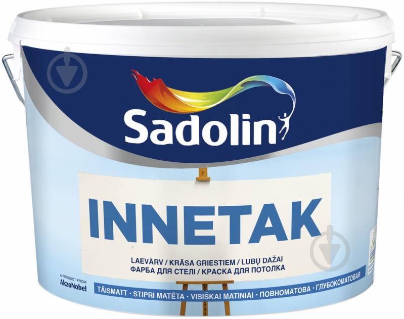 Фарба латексна водоемульсійна Sadolin Innetakk глибокий мат білий 10 л - фото 1