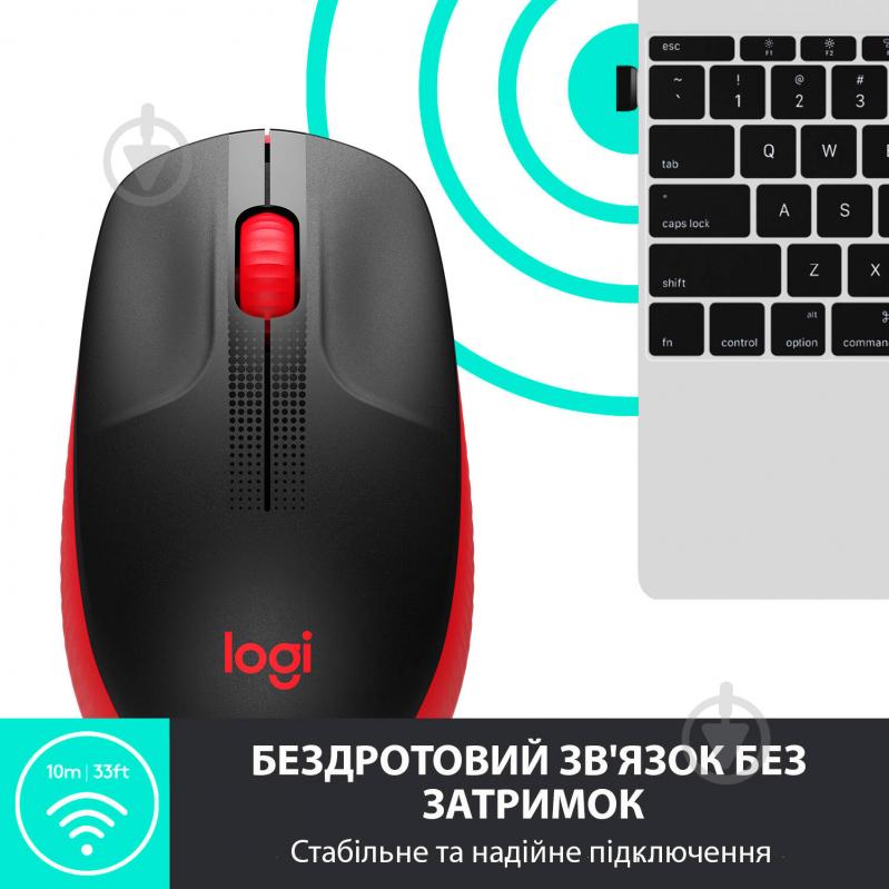 Мышка Logitech M190 Wireless Red - фото 4