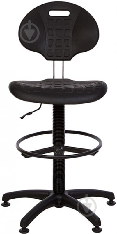 Крісло Nowy Styl Laborant GTS Ring Base Black Stopki чорний - фото 2