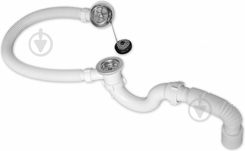 Сифон для ванны SoloPlast В-0110 (с гофрошлангом L400mm) - фото 1