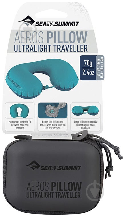 Подушка надувна Sea To Summit Aeros Ultralight Pillow Traveller STS APILULYHAGY чорний - фото 2