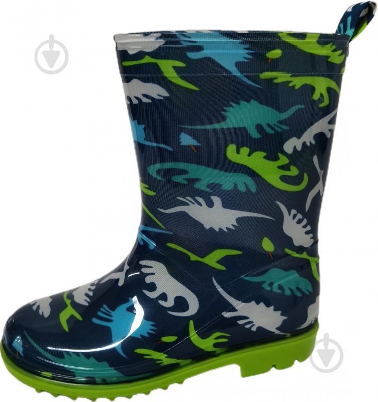 Сапоги резиновые для мальчиков YuMin Дино размер 32 черный - фото 2