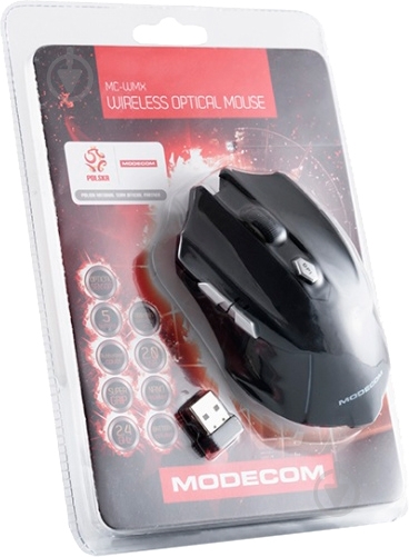 Мышь MODECOM Wireless MC-WMX (M-MC-0WMX-100) black - фото 6 Мышь MODECOM Wireless MC-WMX (M-MC-0WMX-100) black - фото 6