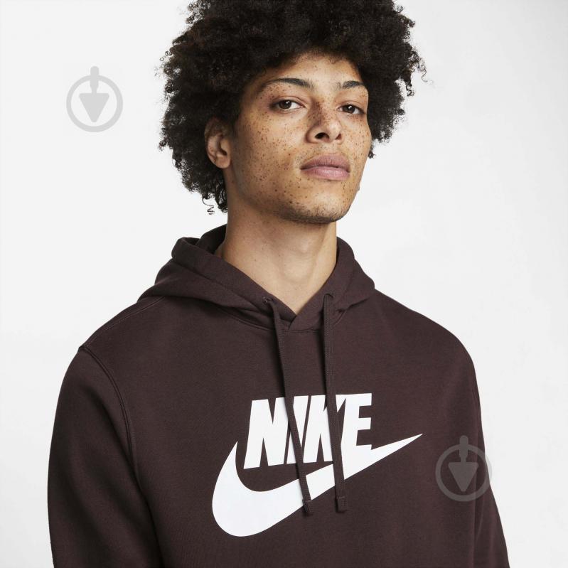 Худи Nike M NSW CLUB HOODIE PO BB GX BV2973-203 р. L бордовый - фото 3