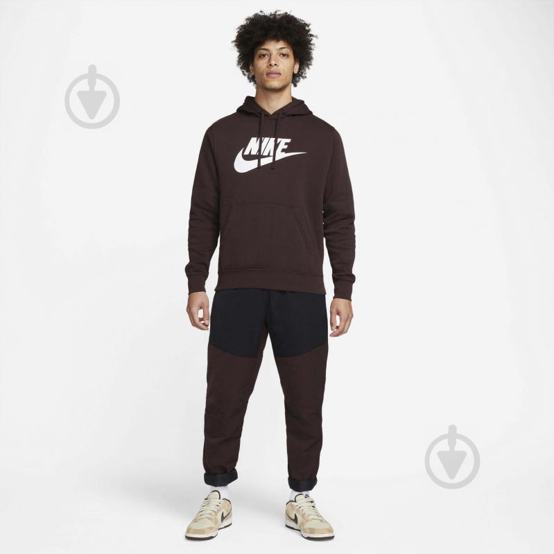 Худи Nike M NSW CLUB HOODIE PO BB GX BV2973-203 р. L бордовый - фото 5