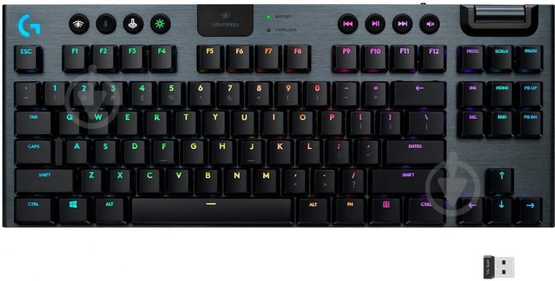 Клавиатура Logitech G915 Gaming TKL Tenkeyless (920-009536) black - фото 1