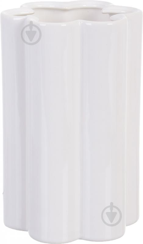 Ваза керамическая Облачко 1 18 см белая - фото 1 Ваза керамическая Облачко 1 18 см белая - фото 1