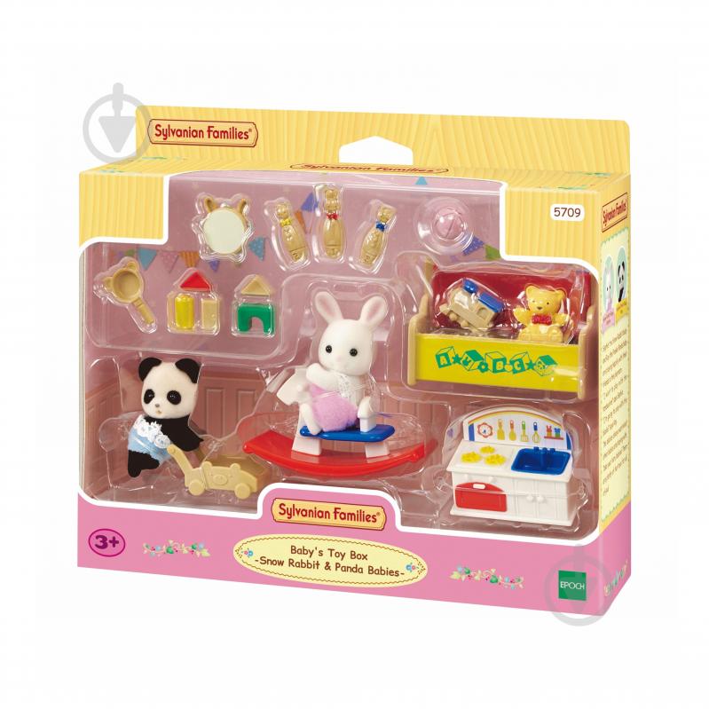 Фигурка коллекционная Sylvanian Families Детская игровая комната с пандой и кроликом 5709 - фото 1