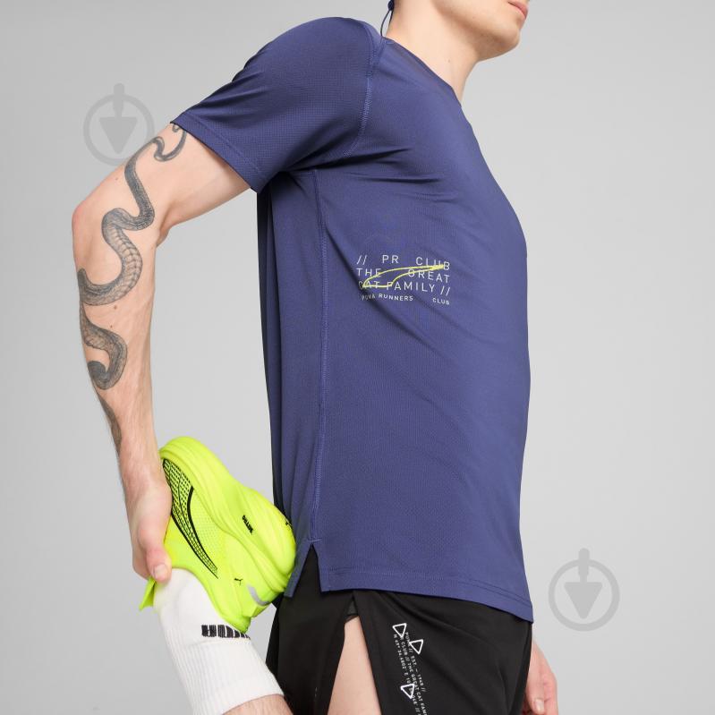 Футболка Puma M RUN GRAPHIC MESH TEE? 52663146 р.M фіолетовий - фото 4