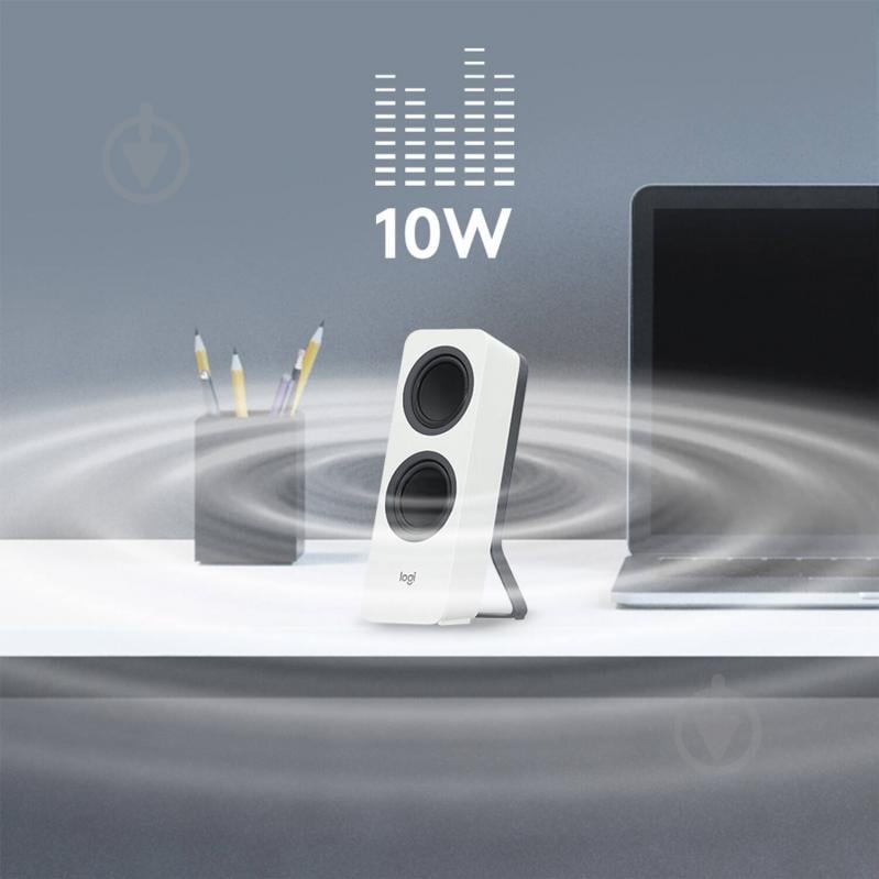 Акустична система Logitech Bluetooth Computer Speakers Z207 2.0 white - фото 2