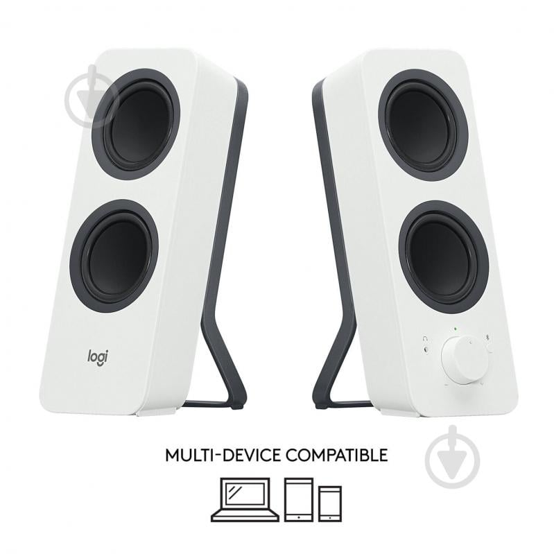 Акустична система Logitech Bluetooth Computer Speakers Z207 2.0 white - фото 5