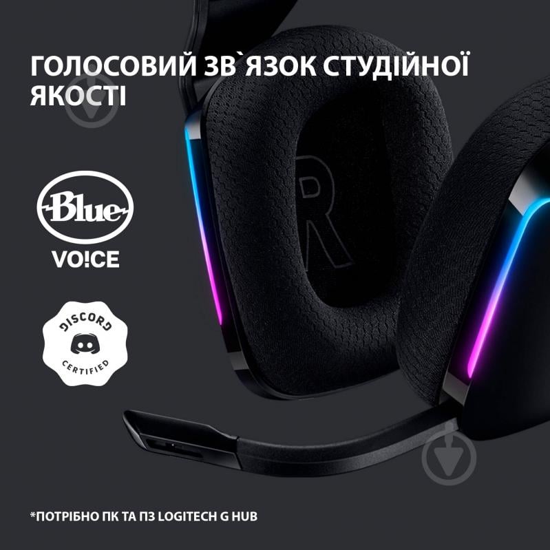 Гарнітура ігрова Logitech G733 LIGHTSPEED Wireless RGB Gaming Headset black (981-000864) - фото 9