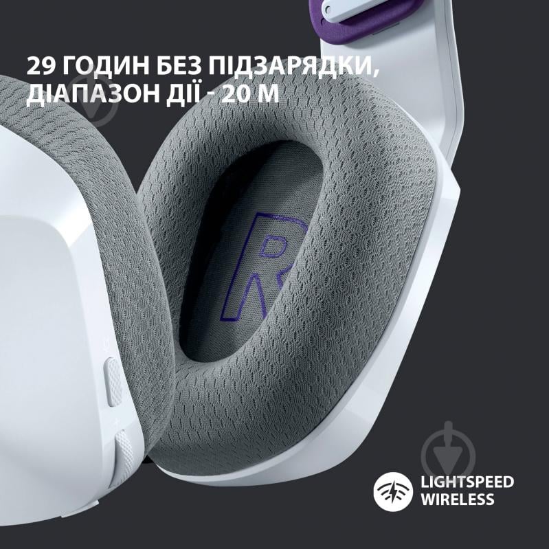 Гарнитура игровая Logitech G733 LIGHTSPEED Wireless RGB Gaming Headset white (981-000883) - фото 3