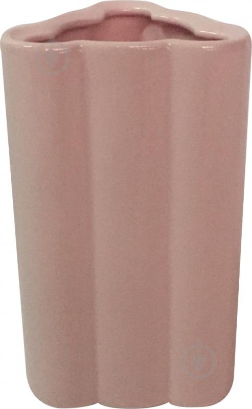 Ваза керамическая розовая Облачко 2 18 см - фото 1 Ваза керамическая розовая Облачко 2 18 см - фото 1