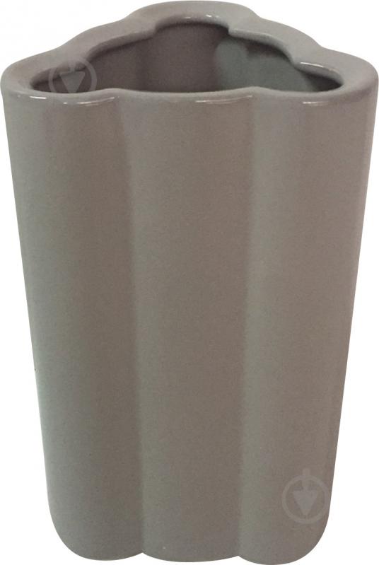 Ваза керамическая серая Облачко 2 18 см - фото 1