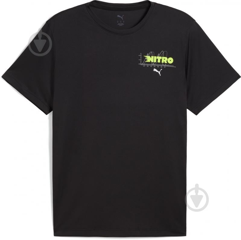 Футболка Puma GRAPHICS RUNNING NITRO TEE M 52656201 р.M черный - фото 1