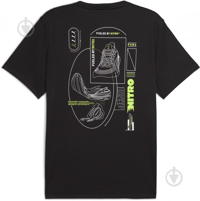 Футболка Puma GRAPHICS RUNNING NITRO TEE M 52656201 р.M черный - фото 2