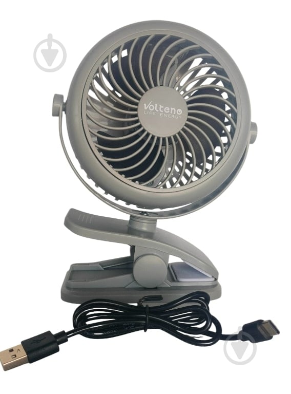 Вентилятор Volteno настільний портативний з зажимом і USB VO2547 - фото 2 Вентилятор Volteno настільний портативний з зажимом і USB VO2547 - фото 2