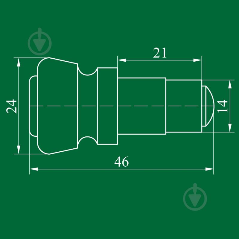 Заглушка для рейлінгу DC ретро нікель - фото 2