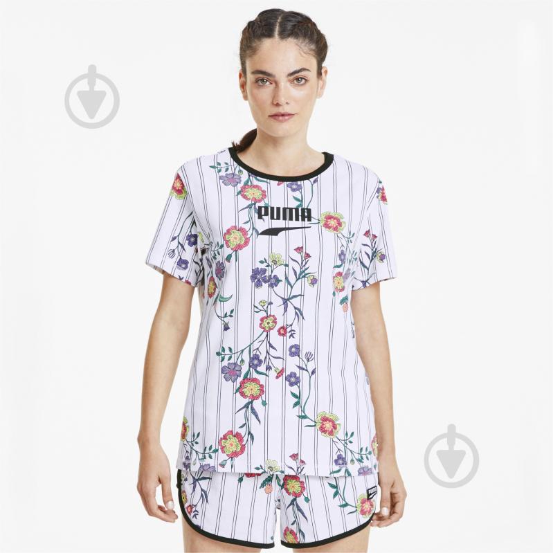 Футболка Puma Downtown AOP Tee 59671902 р.S белый - фото 1