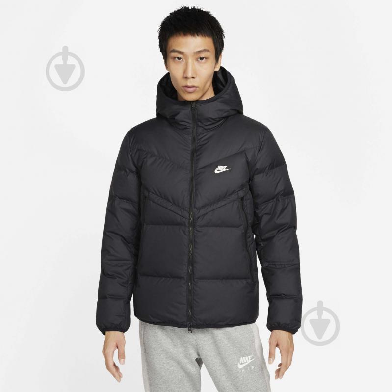 Куртка чоловіча Nike M NSW SF WINDRUNNER HD JKT DD6795-010 р.XL чорна - фото 1