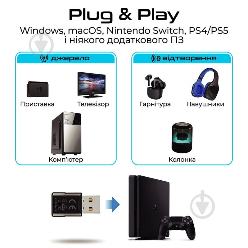 Bluetooth-адаптер Promate аудіо BlueLink - фото 6