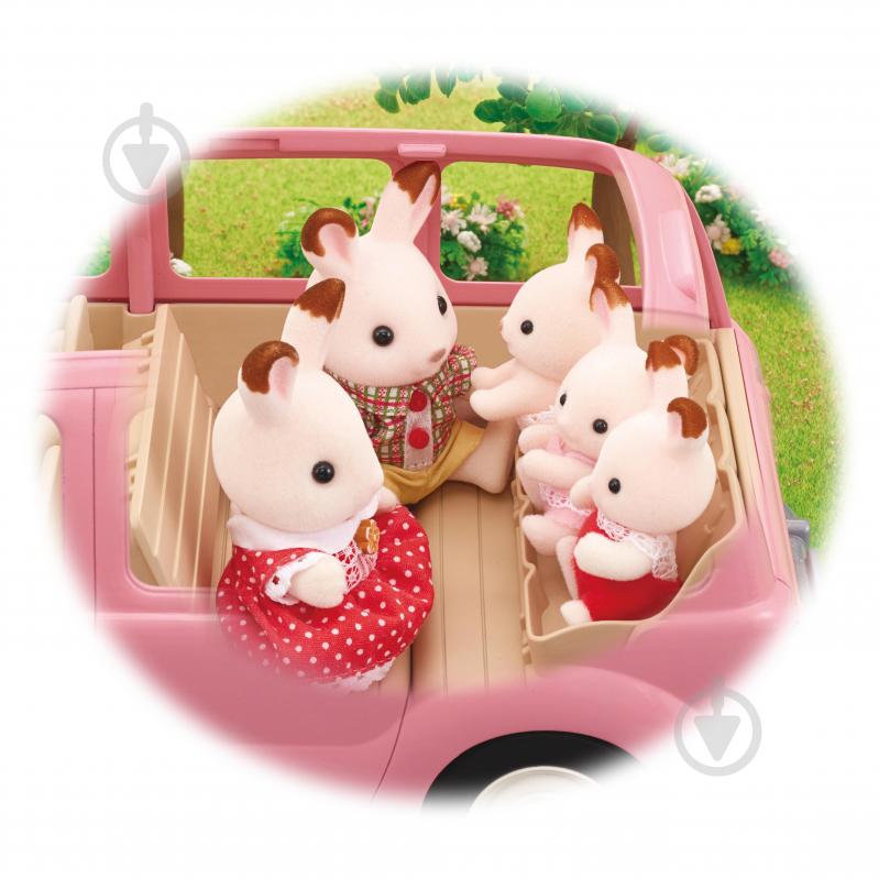 Фигурка коллекционная Sylvanian Families Розовый автомобиль для пикника 5535 - фото 6