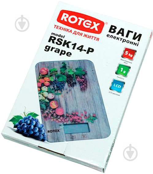 Ваги кухонні Rotex RSK14-P Grape - фото 2