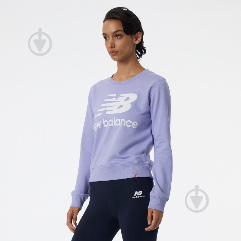 Свитшот New Balance ESSENTIALS CREW WT03551VVO р.S фиолетовый - фото 1