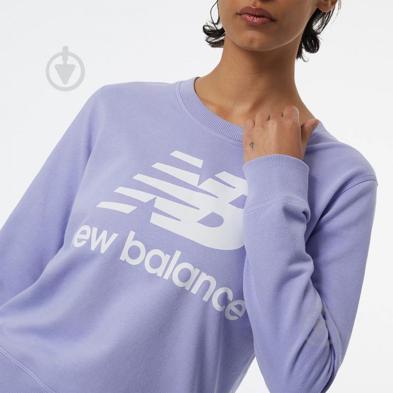 Свитшот New Balance ESSENTIALS CREW WT03551VVO р.S фиолетовый - фото 4