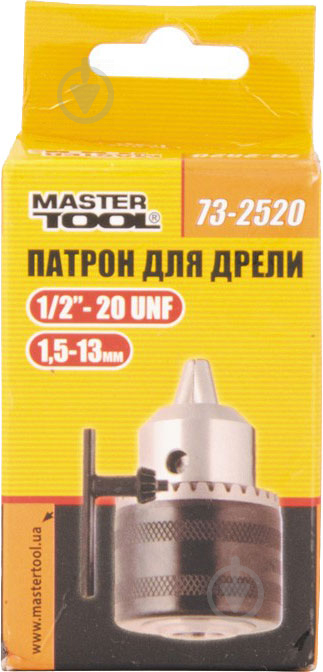 Патрон для дрели MasterTool с ключом 1.5-13 мм 1/2 73-2520 - фото 2