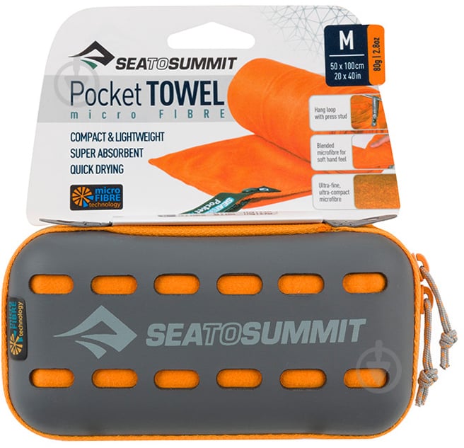 Рушник Pocket Towel M 50x100 см помаранчевий Sea To Summit - фото 1