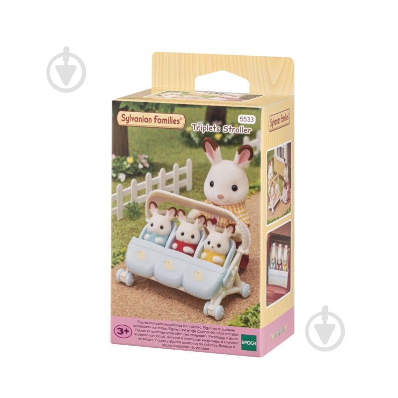 Фігурка колекційна Sylvanian Families Коляска для тройни 5536 - фото 1