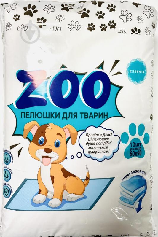 Пелюшки одноразові Essenta+ серія ZOO 60х90 10 шт. для собак - фото 1