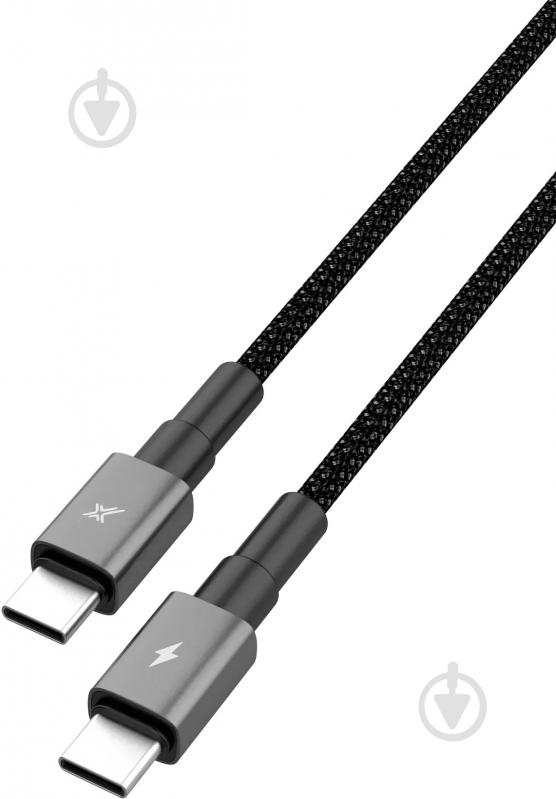 Кабель Grand-X Type-C — Type-C 1 м чорний (СС-08B) - фото 3