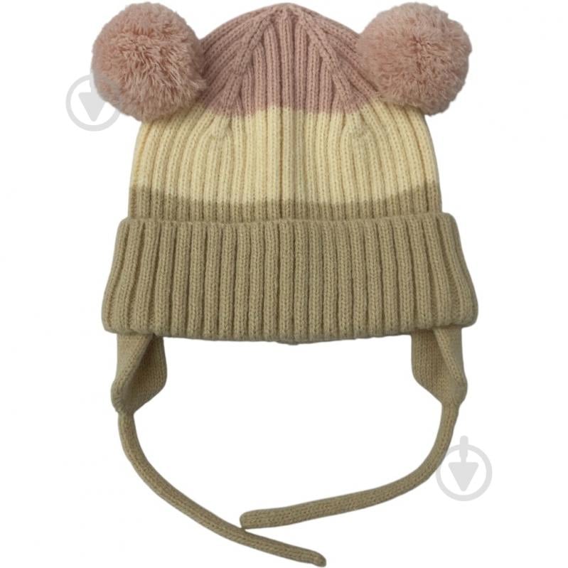 Шапка HW для девочек р.52-54 бежевый - фото 1