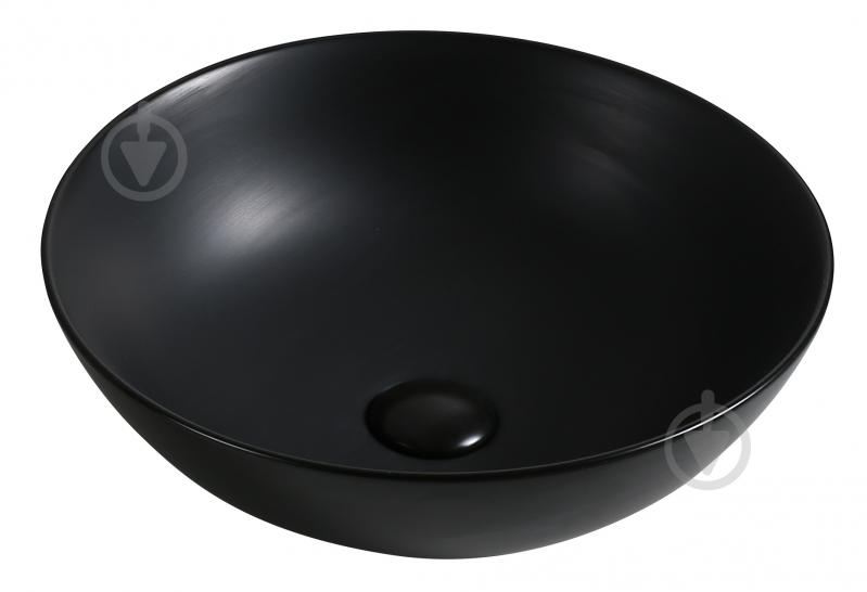 Умывальник Koller Pool Aqua matte black 40х40 см - фото 1