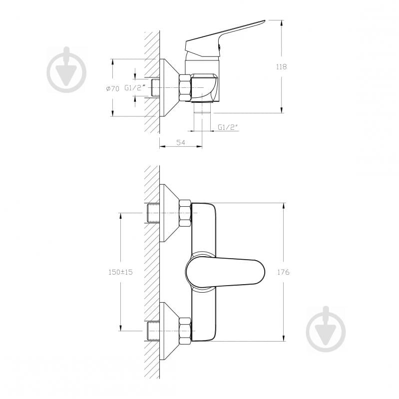 Смеситель для душа RJ Rush RBZ021-5 - фото 2