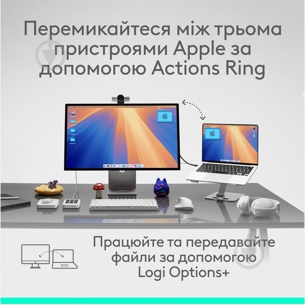 Мышка беспроводная Logitech MX Master 4 for Mac Performance white silver (L910-007576) - фото 5