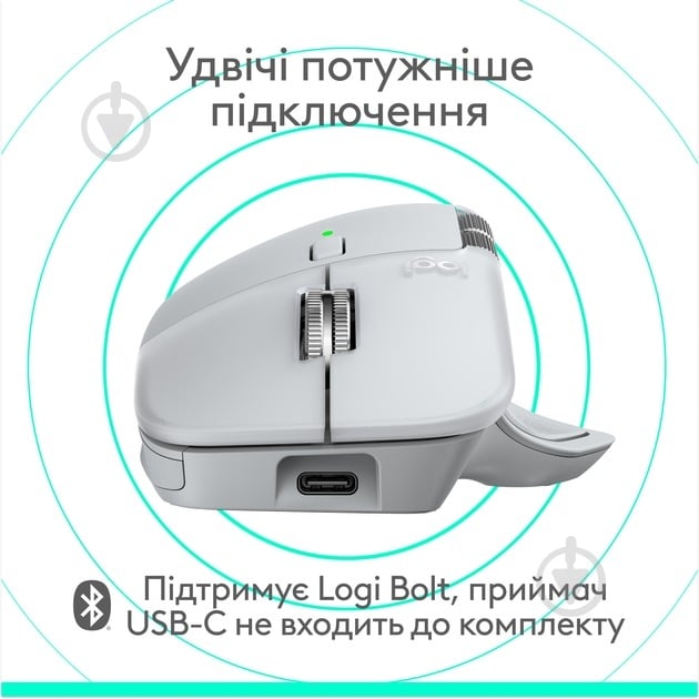 Мышка беспроводная Logitech MX Master 4 for Mac Performance white silver (L910-007576) - фото 9