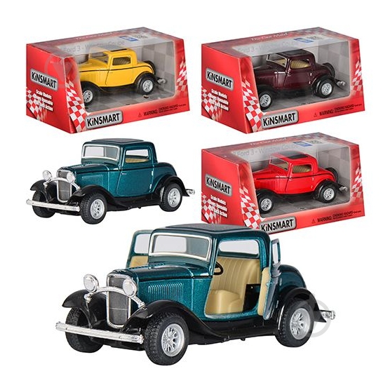 Автомодель Kinsmart 1:34 Ford 3 Window Coupe 1932 KT5332W - фото 1