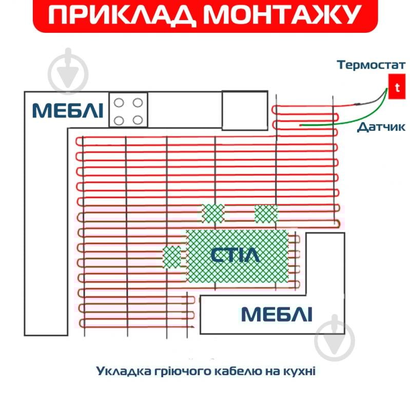 Нагревательный кабель Enerpia 1400Вт 70 м + терморегулятор механический RTC-70.26 - фото 4 Нагревательный кабель Enerpia 1400Вт 70 м + терморегулятор механический RTC-70.26 - фото 4