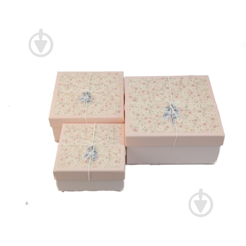 Коробка подарункова 21,5x17,5x9,5 см W7727-2 в асортименті - фото 1
