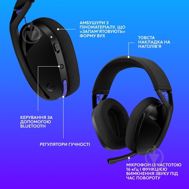 Навушники Logitech G321 Lightspeed black (L981-001563) - фото 8