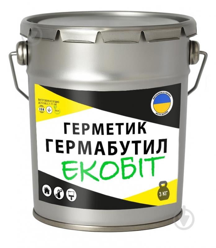 Герметик каучуковый ECOBIT Гермабутил серый 3 кг - фото 1 Герметик каучуковый ECOBIT Гермабутил серый 3 кг - фото 1