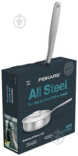 Сотейник із кришкою All Steel 26 см/3,2 л (1023762) Fiskars - фото 3