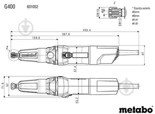 Прямая шлифмашина Metabo G 400 601052000 - фото 4