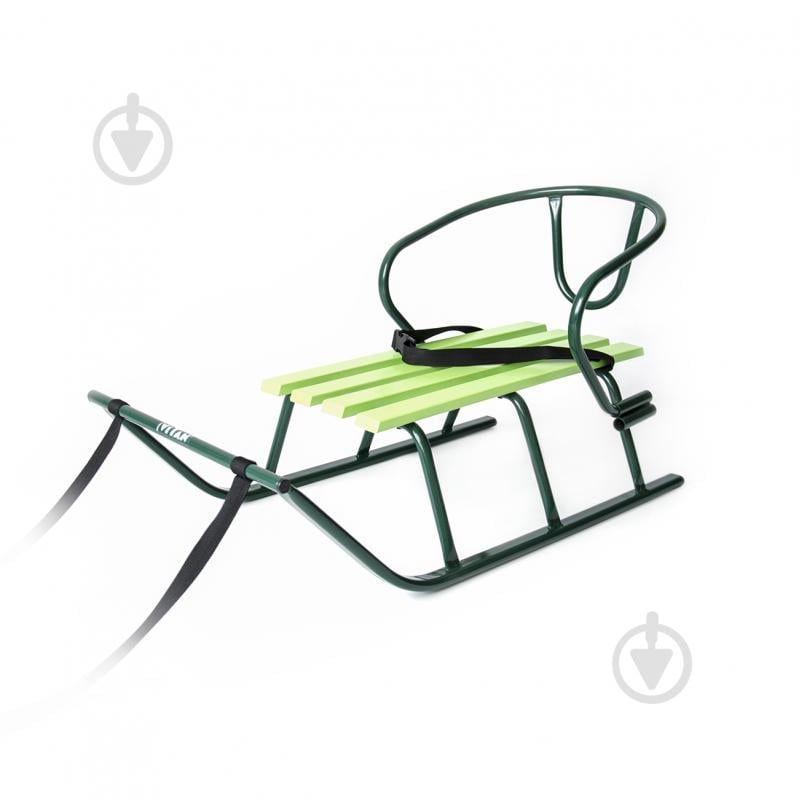 Санки Vitan Лайка зеленая + спинка - фото 1