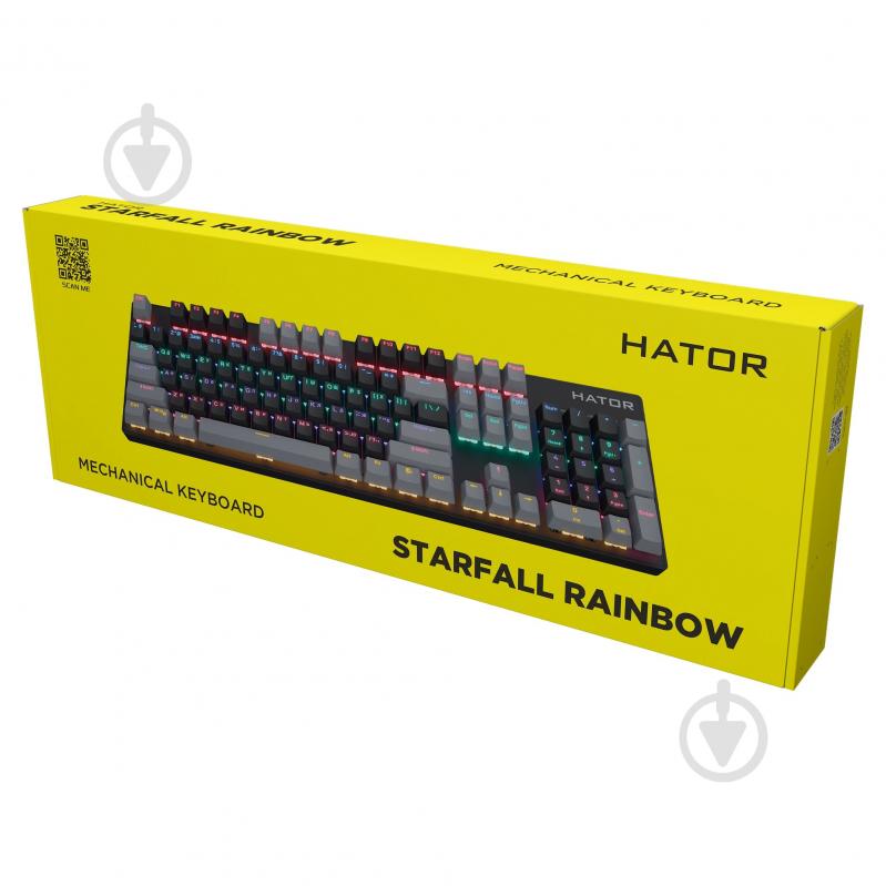 Клавиатура Hator Rainbow Origin Red (HTK-608-BBG) (HTK-608-BBG) black - фото 2