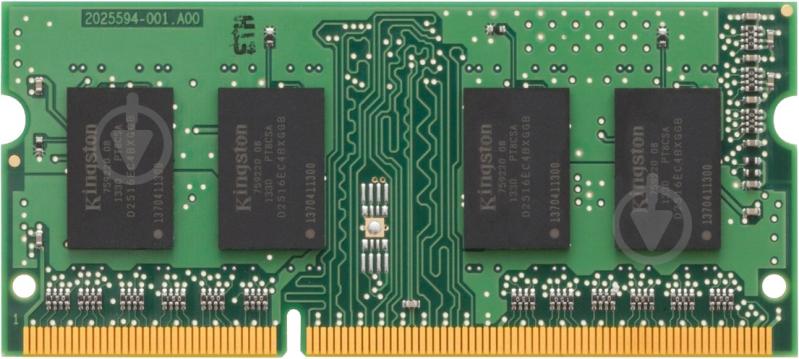 Оперативна пам'ять Kingston SODIMM DDR3 2 GB (1x2GB) 1600 MHz (KVR16LS11S6/2) - фото 1